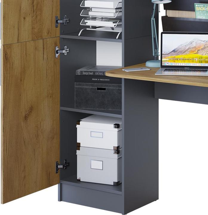 Produktbild Vicco Schreibtisch Tessa, Anthrazit/Goldkraft Eiche, 122.9 x 33.4 cm