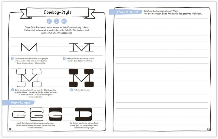 Produktbild monbijou - Handlettering Schnellstartblock Vol 4 (Alphabet (Deutsch, Cornelia Landschützer, 2023)