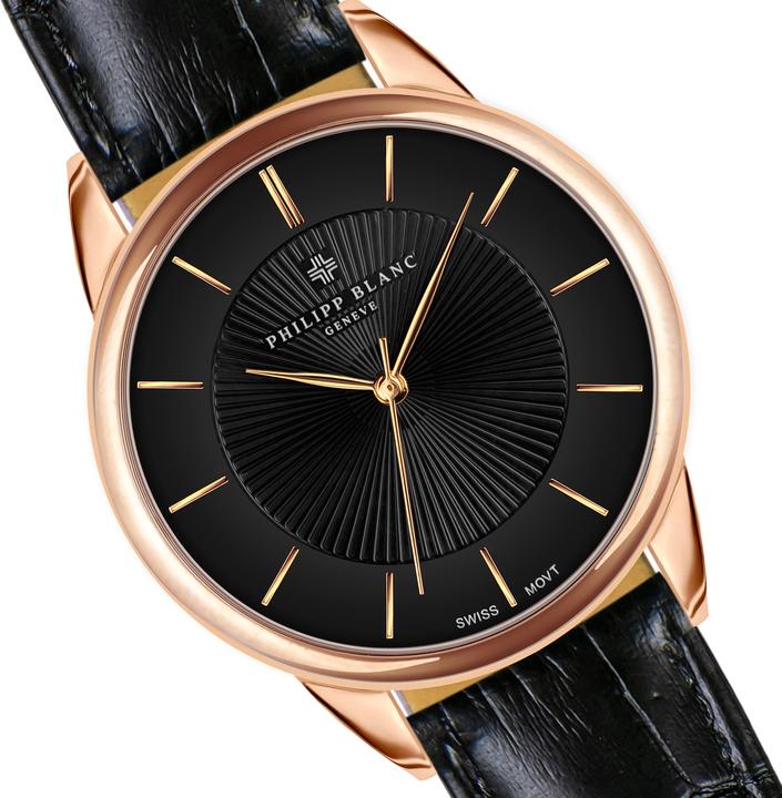 Produktbild Philipp Blanc Armbanduhr Krokodil-Leder (38 mm)