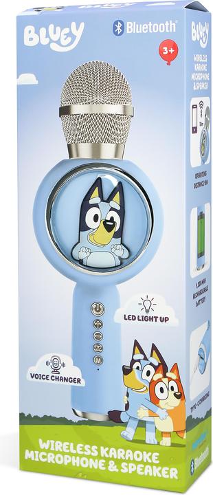 Actual product image OTL Children's LED karaoke microphone with micro SD card slot and funny voice distorter, long running