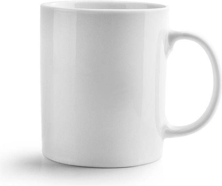 Ibili Tasse Castilla Weiss 320 ml Tasse aus hochwertigem Porzellan, ideal für Kaffee oder Tee (320 ml)