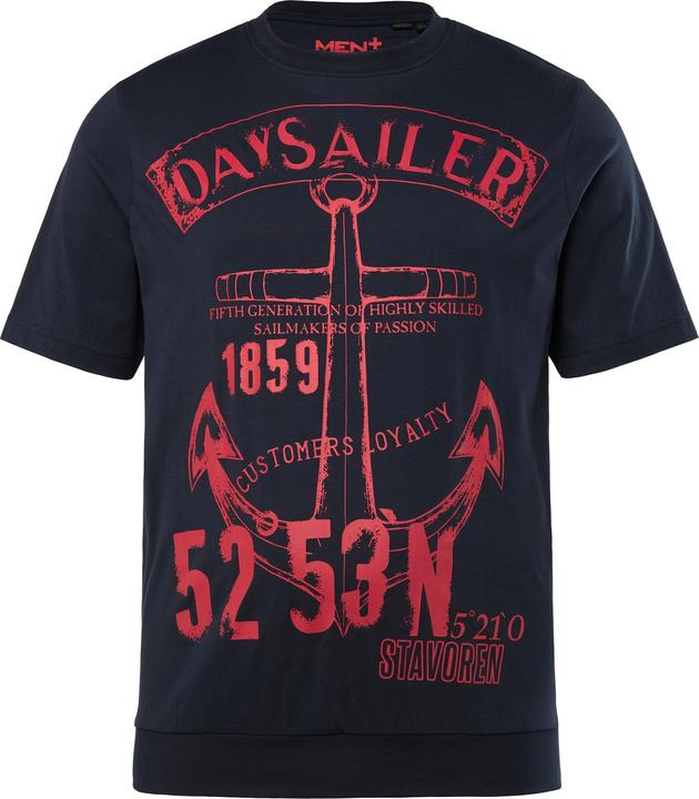 Image du produit Men+ T-shirt ventre confort, manches courtes et col rond, imprimé - jusqu'au 8 XL (4XL)