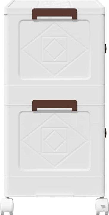 Actual product image vidaXL Storage box with wheels Stackable 2-tier 28 L (28 l)