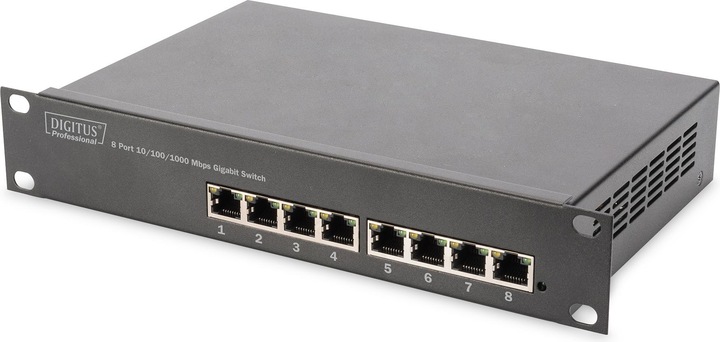 Produktbild Digitus Netzwerk-Set 254 mm (10") - 9HE, 312 x 300 mm (B x T) (5.71 HE, 10 Zoll Rack)