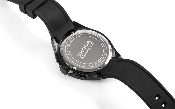 Produktbild Skoda 000050800A wristwatch chronograph motorsport black black straps Black Belts (Chronograph, Sportuhr)