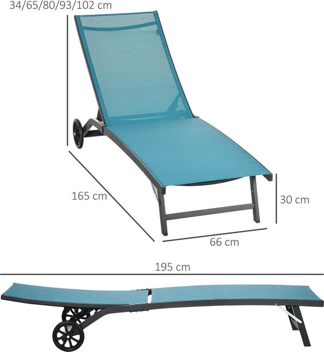Produktbild Outsunny Sonnenliege (66 cm)
