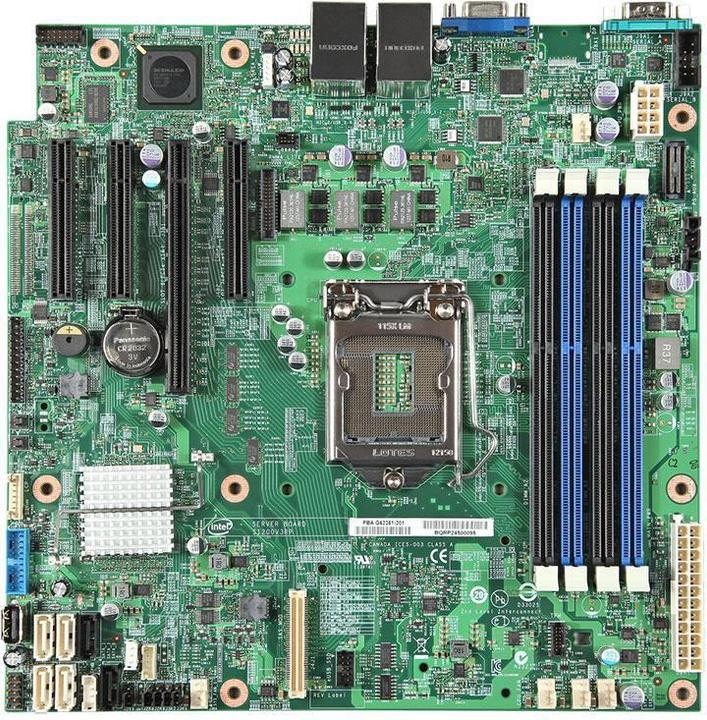 Actual product image Intel DBS1200V3RPL Server/Workstation Motherboard ® C226 LGA 1150 (Socket H3) micro (LGA 1150, Intel C226, mATX)