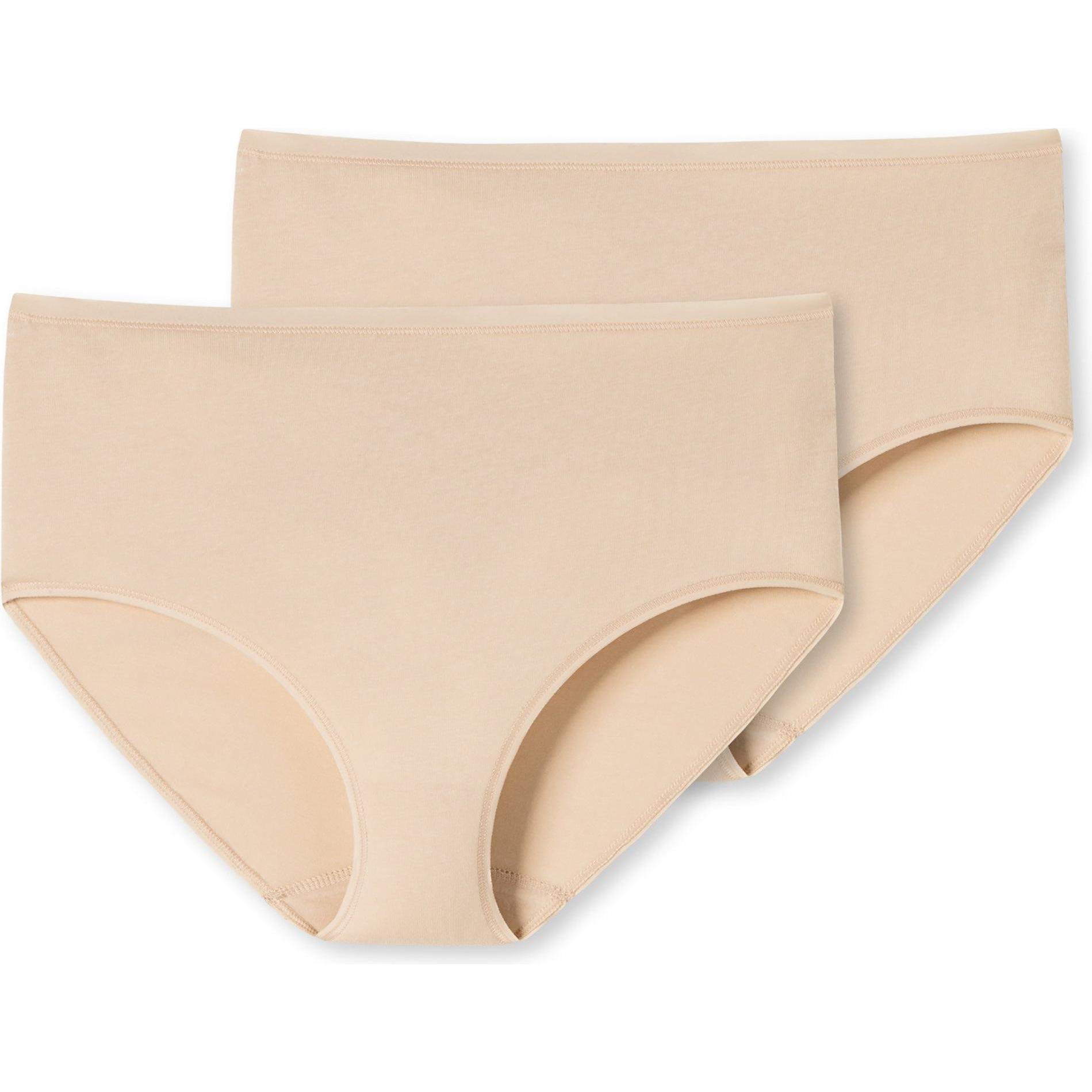 Schiesser, Damen, Unterhosen, 2er Pack 95/5 Organic Cotton Midi-Slip, Beige, (40, 2er Pack)
