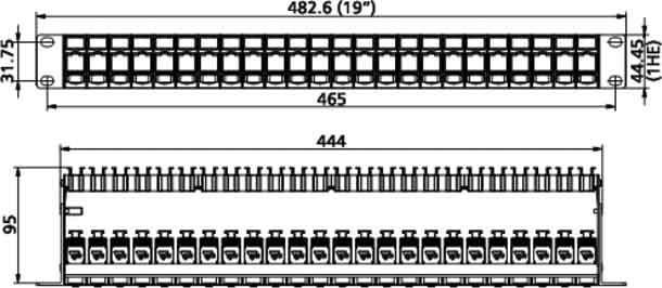Actual product image Metz Connect 130B11P0-E 1U 24-Port Accessories Network