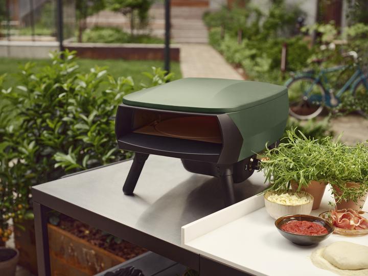 Produktbild Etna Rotante Piccolo grün / Pizzaofen / Drehstein / 500°C / Gas / Pizza bis 33 cm