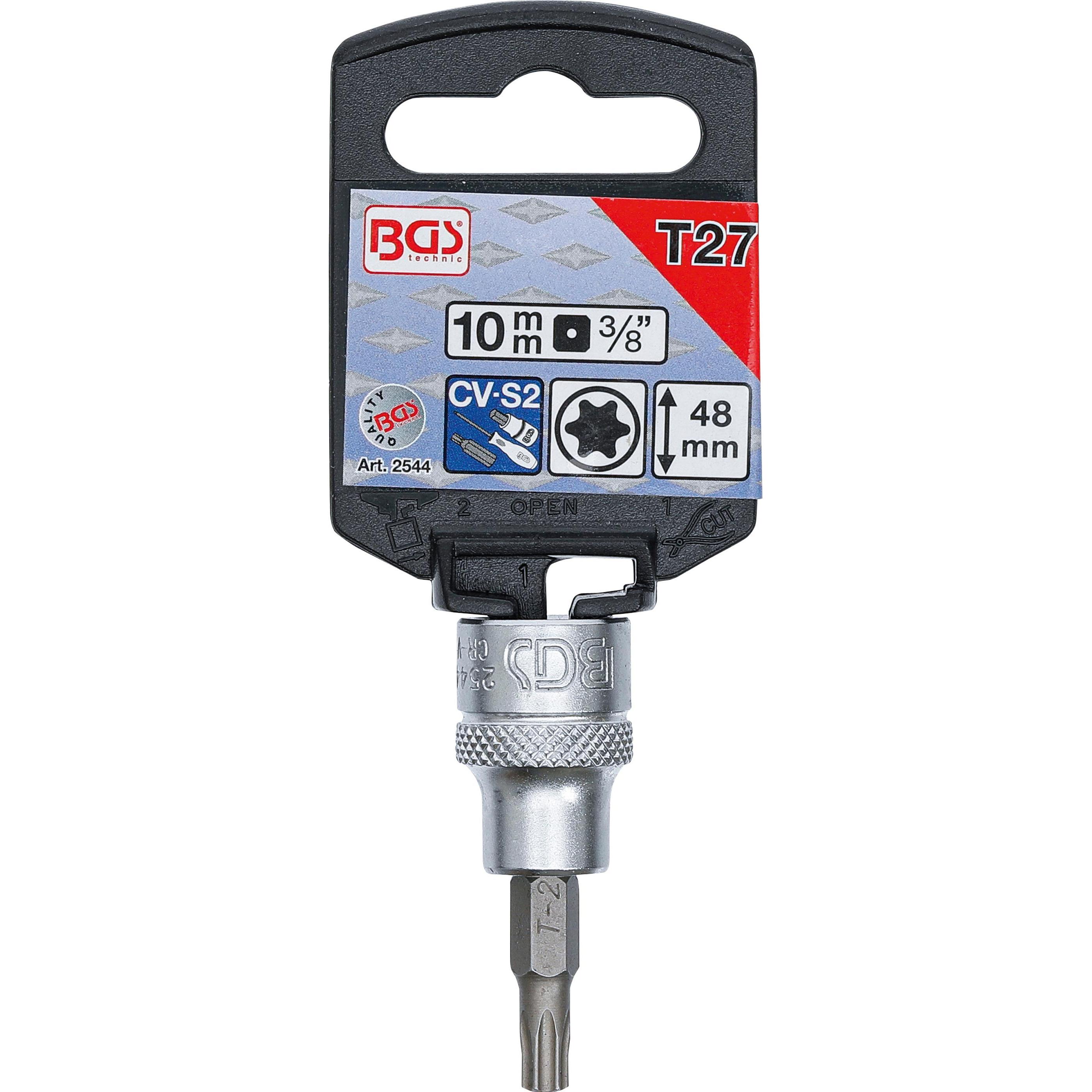 Thumbnail - BGS, Bits, Bit-Einsatz Antrieb Innenvierkant 10 mm (3/8") T-Profil (für Torx) T27 (T27)