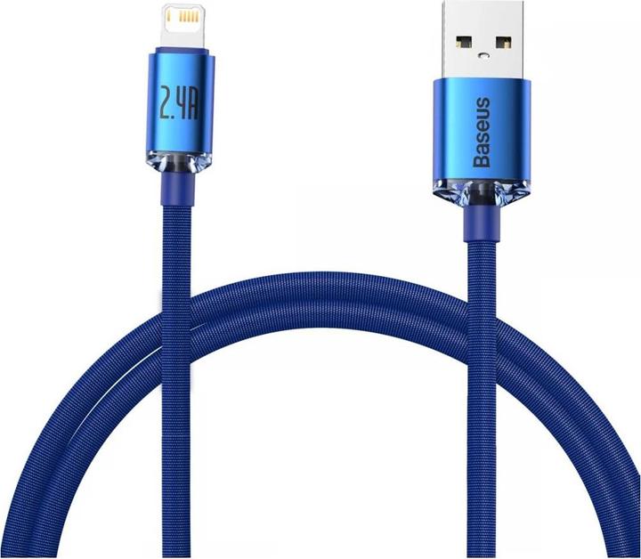 Produktbild Baseus Crystal Shine Series Fast Charging Data Cable USB to iP 2.4A 1.2m Blue (1.20 m)