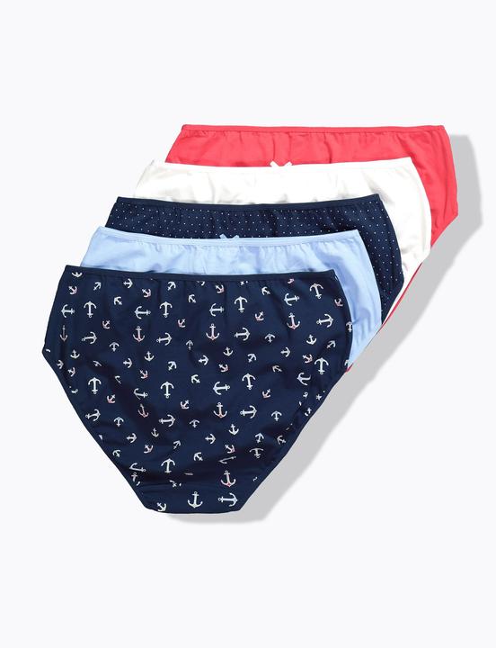 Produktbild Ulla Popken Midislips, 5er-Pack, Anker/ einfarbig (62, 5er Pack)