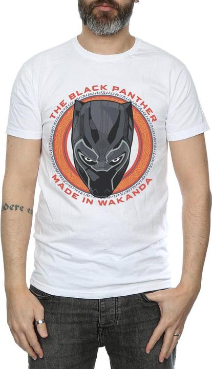 Actual product image Mens Black Panther Made in Wakanda Red T-Shirt (L)