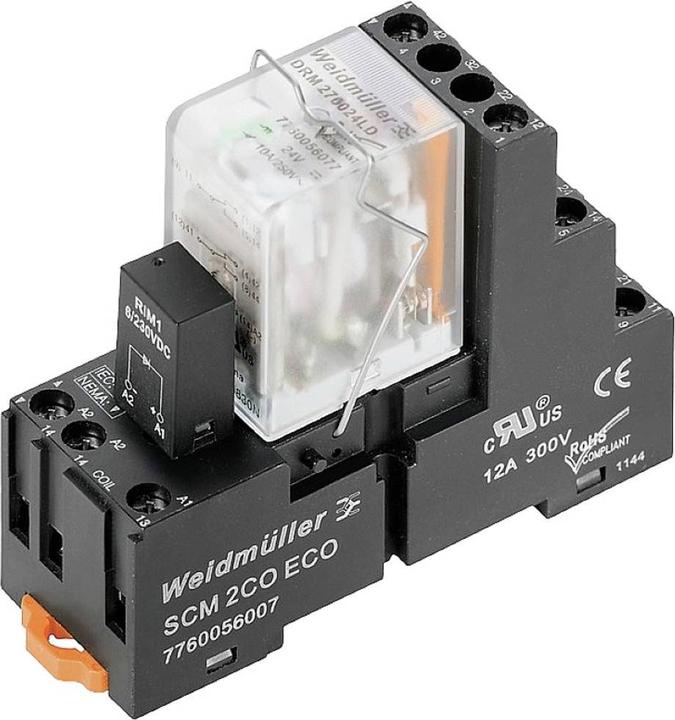 Actual product image Weidmüller Switching relay 230V/AC 4W IP20 27x75x65mm 1542450000