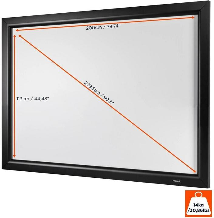 Produktbild Celexon Home Cinema Rahmenleinwand, 16:9 (90.43", 16:9)