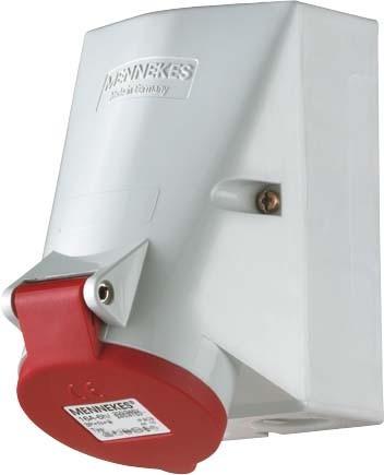 Actual product image Mennekes MEN 1852 32A3P 9H400V Wall box TwinCONTACT IP44