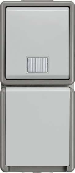 Siemens Wandcontactdoos-uitvoercombinatie opbouw DELTAfläche 5TD4821