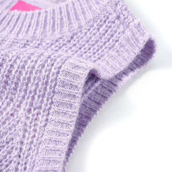 Produktbild VidaXL Kinder-Pulloverweste Gestrickt Helllila 140,Material: 67 (140)