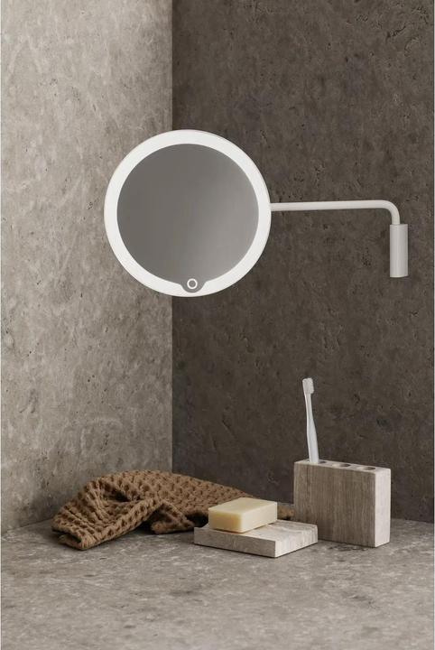Actual product image Blomus LED vanity mirror -MODO- White with wall bracket, 66353