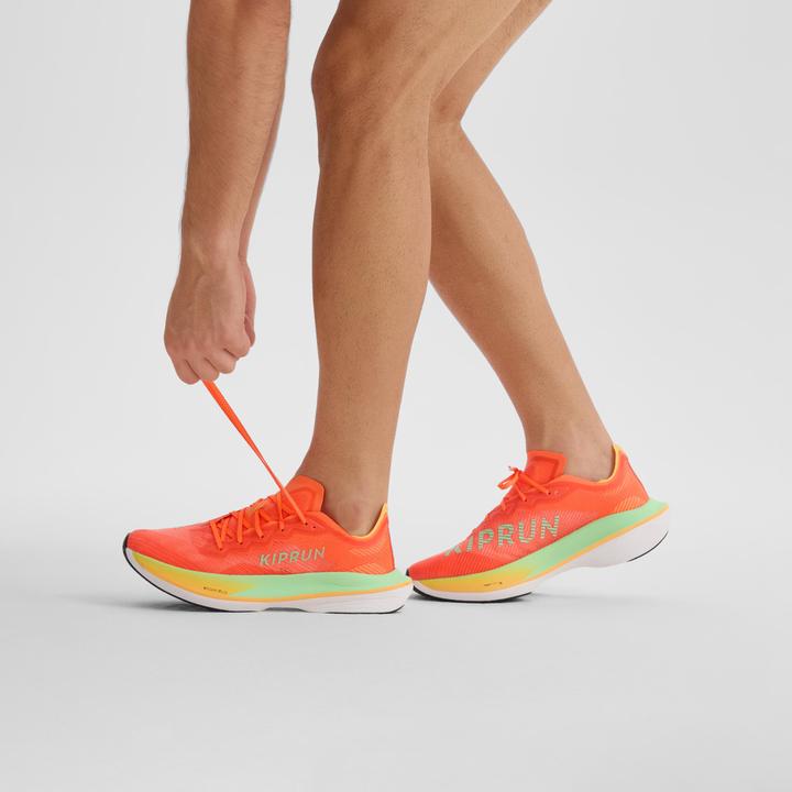 Actual product image Kiprun Men's KD900X LD2 Running Shoes - Orange/Green (47)