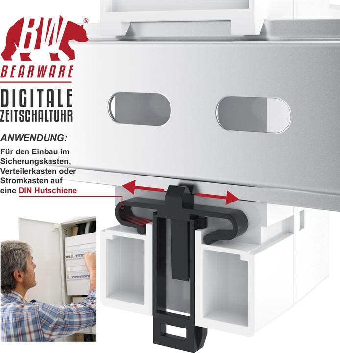 Image du produit Bearware Minuterie numérique pour profilés chapeau DIN dans les armoires de distribution / tableaux de