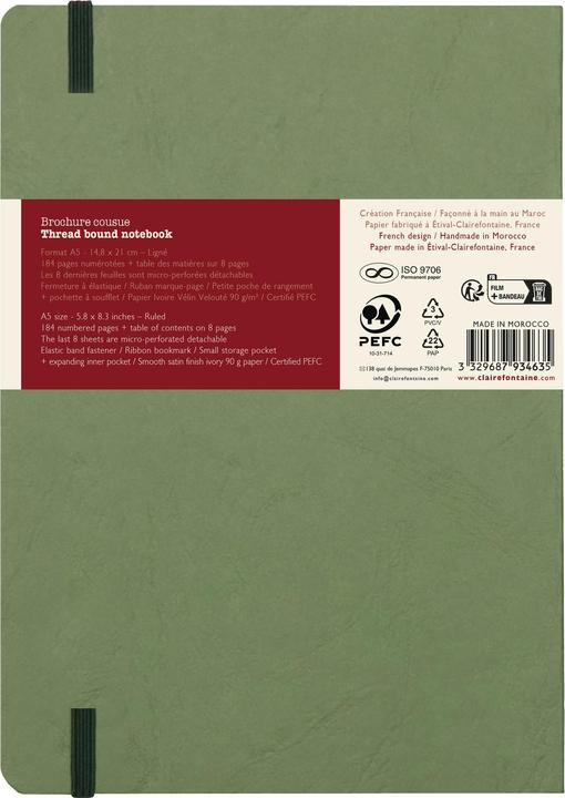 Produktbild Clairefontaine Age Bag Notizbuch (A5, Blanko, Harter Einband)