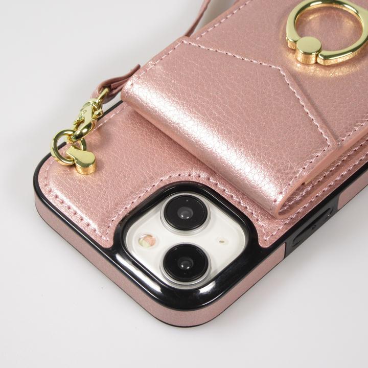 Actual product image PhoneLook DeLuxe elegant leather-look cover with wallet + carrying ring (Apple iPhone 15 Plus)