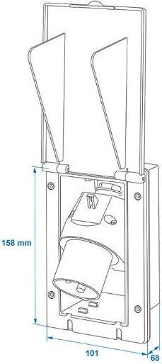 Produktbild ProPlus CEE-Einspeisestecker Einbau rechteckig