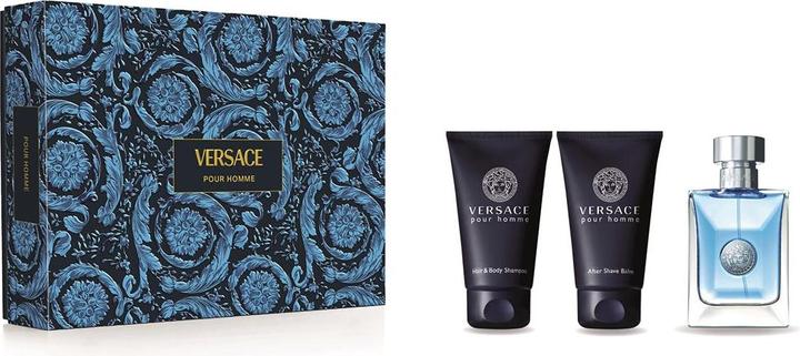 Versace Pour Homme Gift Set EDT 50 ml. after shave balm 50 ml and Shampoo 50 ml 50ml (Haarpflege set)