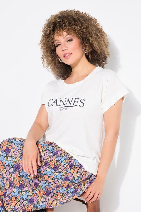 Produktbild Ulla Popken T-Shirt, Schriftmotiv, Oversized, Rundhals, Halbarm (46, 48)