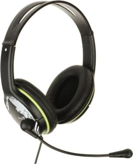 Produktbild Genius HS-400A Headset schwarz/grün, Funktionen:Lautstärkenregler, Skype-kompatibel, Farbe:Vivid Green (Kabelgebunden)