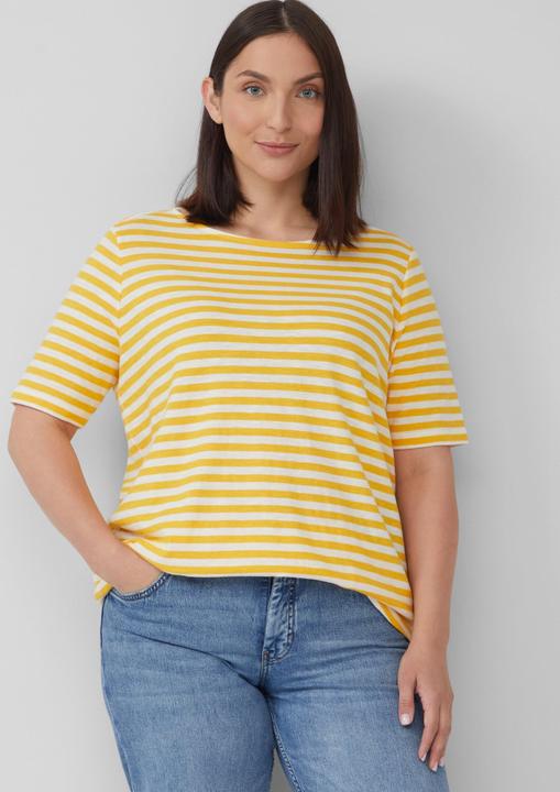 Produktbild S.Oliver T-Shirt Gestreiftes T-Shirt mit Flammgarnstruktur (44)