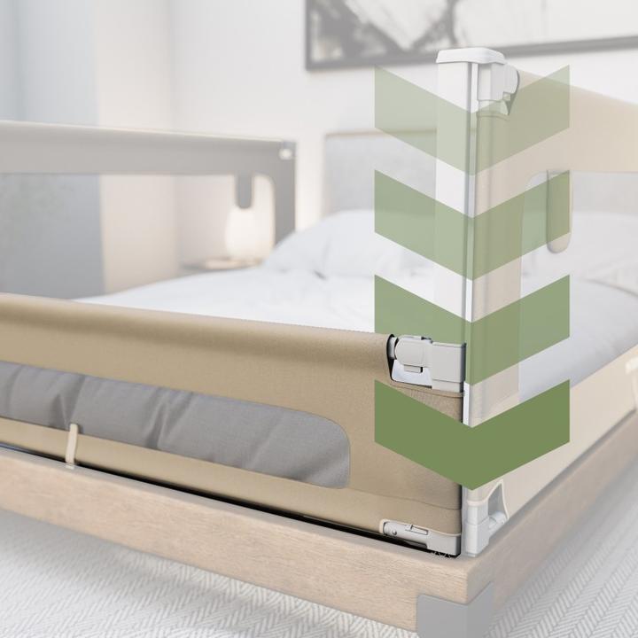 Image du produit Tulano Sicherheitsgeländer für Bett 180cm Abdeckung 48 Beige