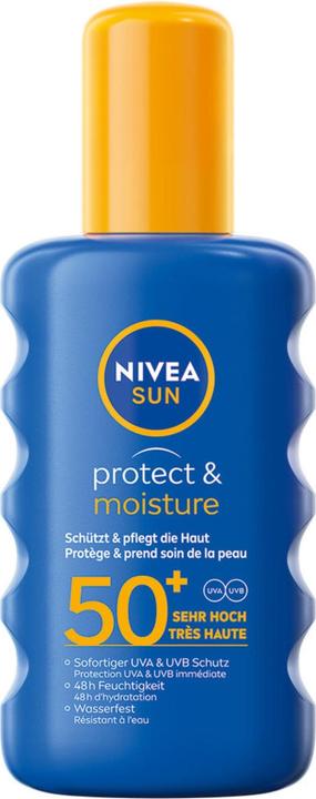 NIVEA Protect & Moisture Sonnenspray LSF 50+ (Sun spray, SPF 50+, 200 ml)