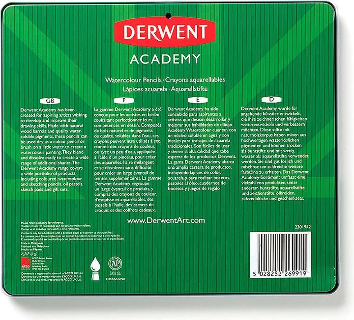 Produktbild Derwent Academy Aquarellstifte (24x)