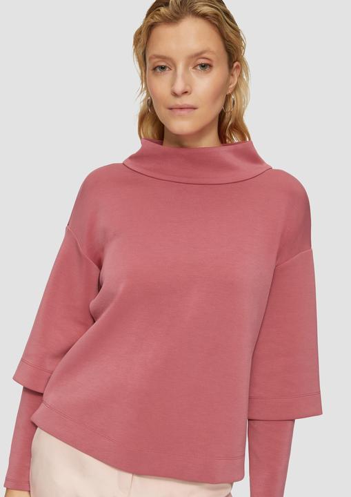 Produktbild s.Oliver Sweatshirt Scuba-Sweatshirt mit Layering-Detail