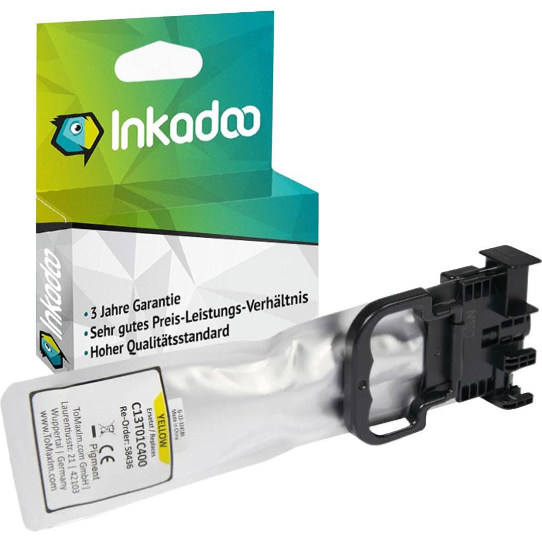 Inkadoo, Druckerpatrone, Druckerpatronen kompatibel zu Epson C13T01C400 Tintenpatrone, gelb Gelb (Y)
