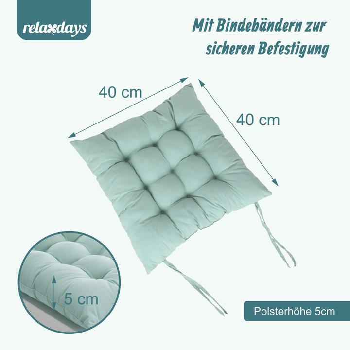 Productafbeelding Relaxdays 4x Stuhlkissen (40 x 40 cm)