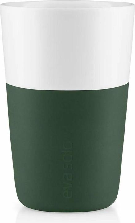 Produktbild Eva Solo Latte Macchiato Becher 360 ml, 2 Stück, Smaragdgrün/Weiss (360 ml, 2x)