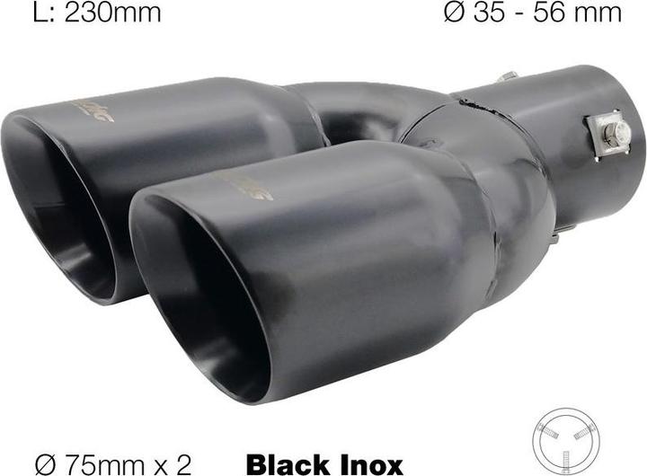 Produktbild Simoni Racing Endrohrblende 2x75mm rund