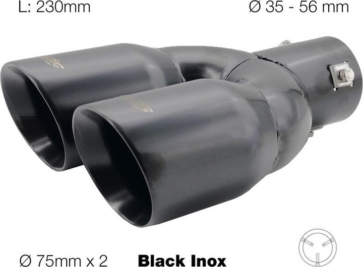 Image du produit Simoni Racing Embout d'échappement 2x75mm rond