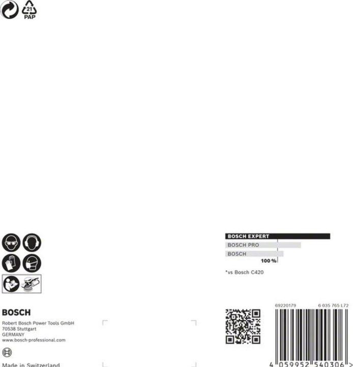 Immagine prodotto Bosch Professional Zubehör EXPERT M480 Rete di levigatura per levigatrici rotorbitali, 150 mm, G 150, 5 pezzi (150)