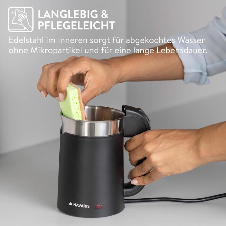 Actual product image Navaris Reisewasserkocher mit Trinkbechern (0,5 Liter) (0.50 l)