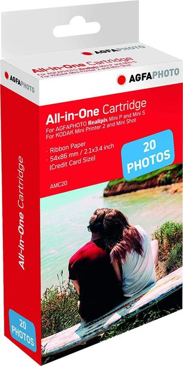 Actual product image AGFAPHOTO AMC-20 (3 x 8, 5, 53 x 86 mm, 54 x 86 mm, 6 cm, Carte de crédit, 20 pcs.)