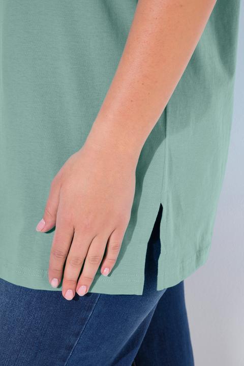 Produktbild Ulla Popken T-Shirt, V-Ausschnitt, Relaxed, Halbarm (54)