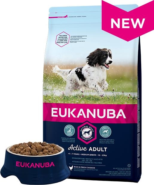Eukanuba Adultes de race moyenne Pou Pou poulet (Adulte, 1 pcs, 15000 g)