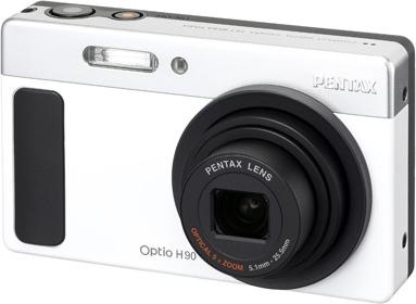 Actual product image Pentax Optio H90, 12MP, 5x zoom, HD movies, silver/white (1/2,3'')