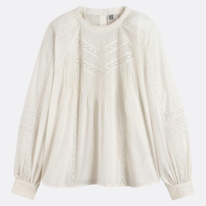 Actual product image La Redoute Collections Bluse mit Rundhalsausschnitt (S)