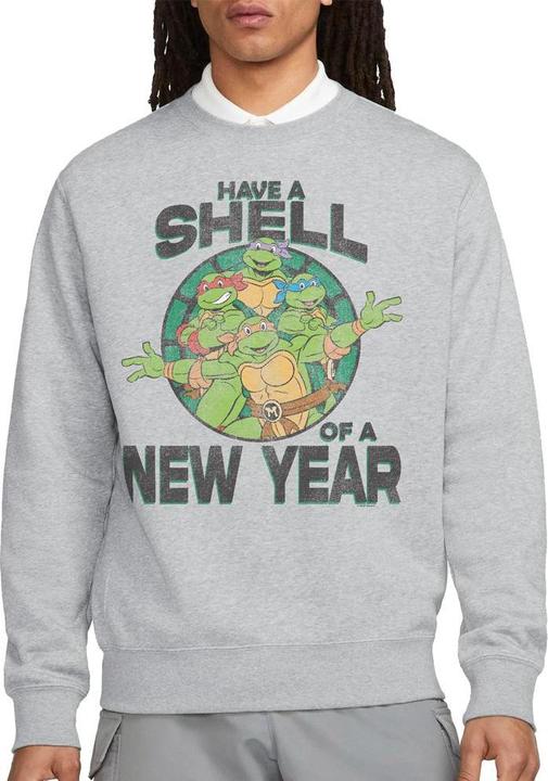 Actual product image Teenage Mutant NT Unisex Adult Shell Of A New Year Sweatshirt (XXL)